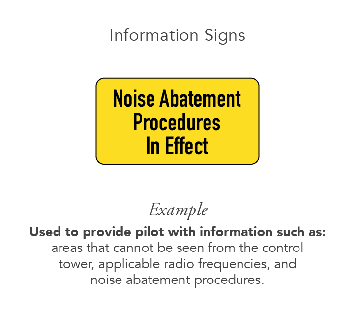 information airport sign example